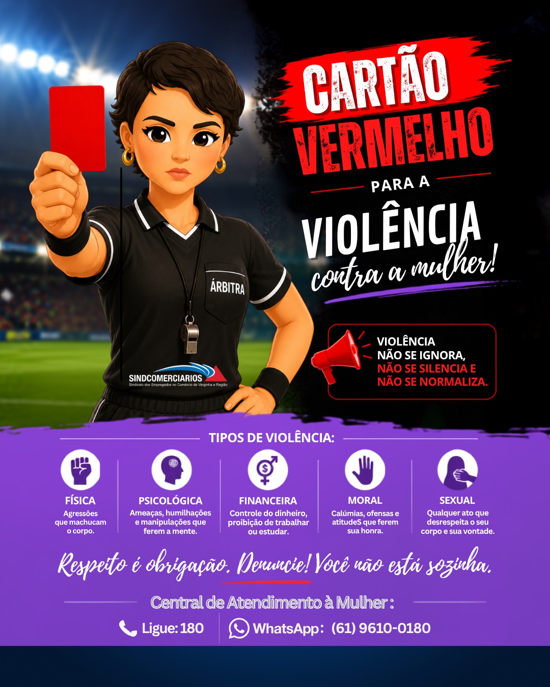 Cartão Vermelho para a Violência Contra a Mulher: Conheça os Tipos e Saiba Como Denunciar