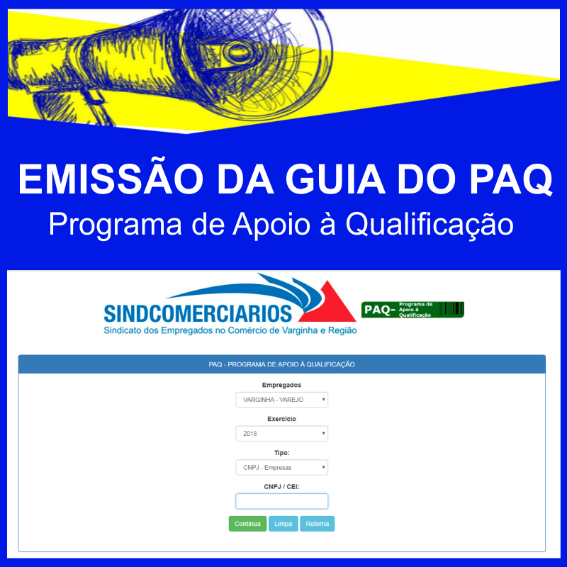 Emissão da Guia do PAQ