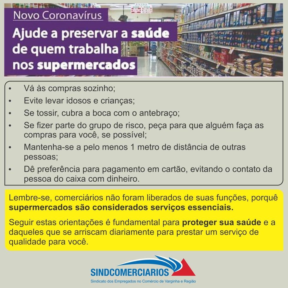 Ajude a Preservar a Saúde de Quem Trabalho nos Supermercados