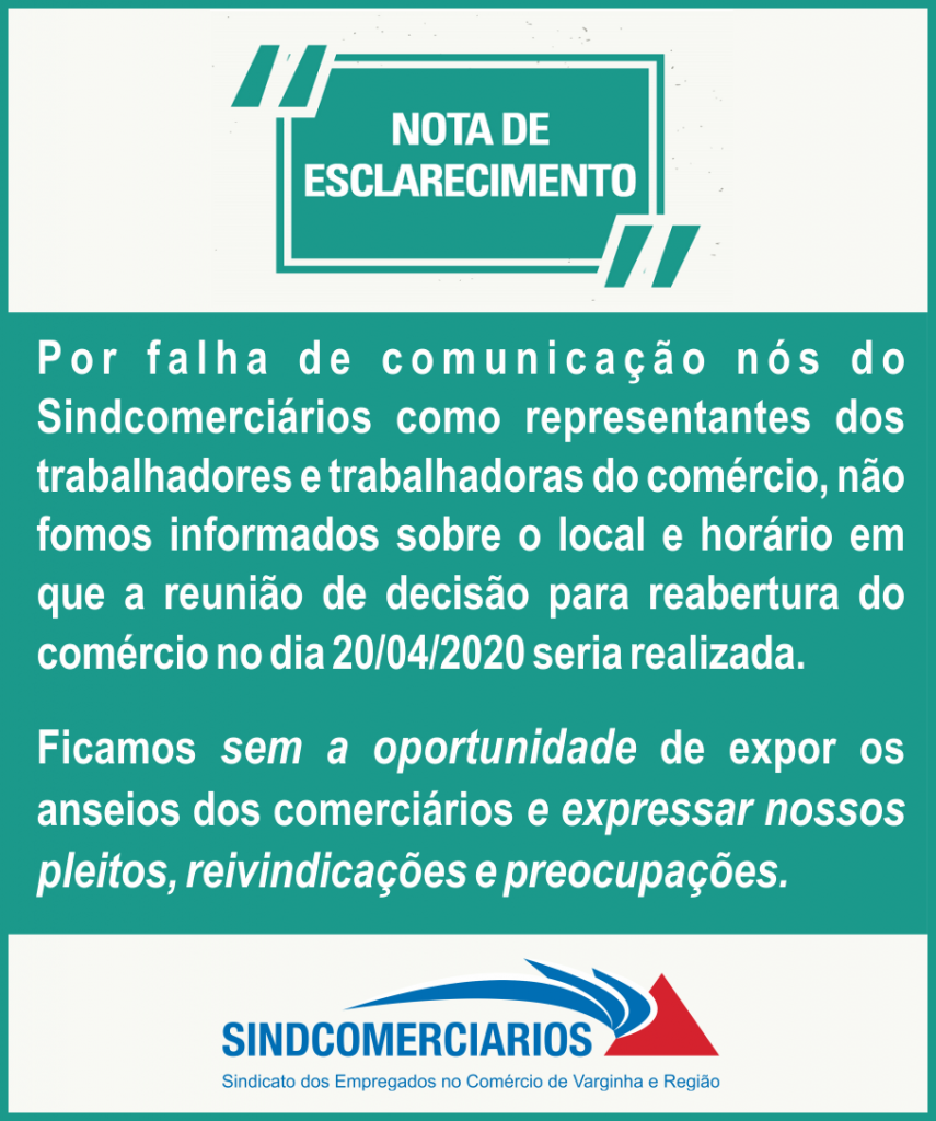 Comércio de Varginha Reabrirá Sem Ouvir Pleitos dos Trabalhadores