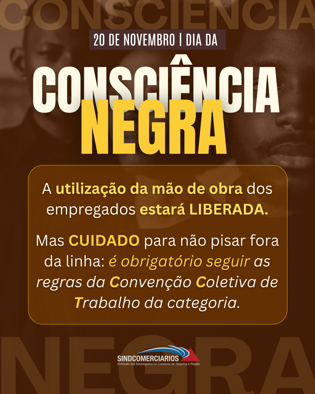 20 de Novembro: Trabalho Liberado no Comércio, MAS Cuidado!